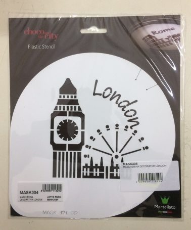 Stencil per torte Londra (mask304) Martellato