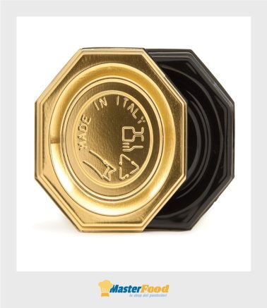 Monoporzione Ottagonale dm 9 cm. oro (pz.100) Martypack