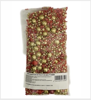 Festival Dragees Rosso/Oro mix gr.500 Boccia