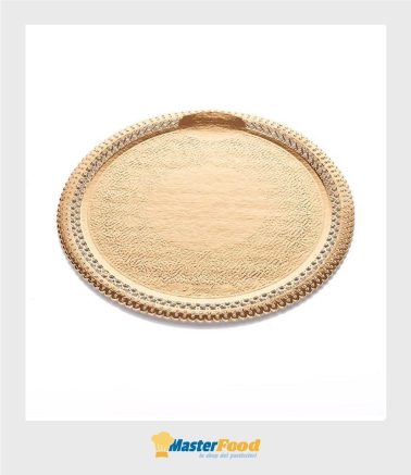 Piatto pizzi apollo cm.30 diametro in cartoncino dorato n.6 Novaservice