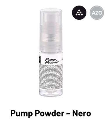 Colorante Pump-powder Nero Perlato spray alimentare gr.10 Volcke