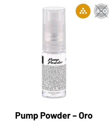 Colorante Pump-powder Oro Perlato spray alimentare gr.10 Volcke