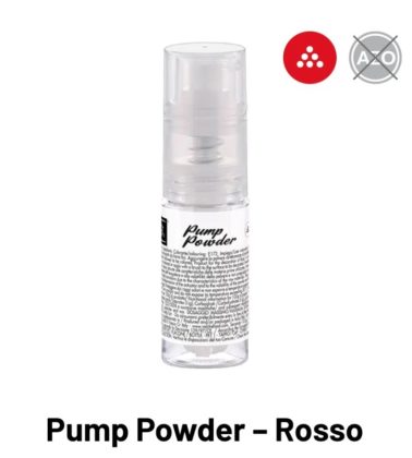 Colorante Pump-powder Rosso Perlato spray alimentare gr.10 Volcke