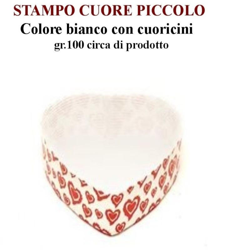 Stampo Cuore forma cottura g.100 Bianco e Rosso (pz.10) Novaservice