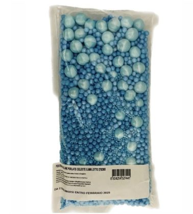 Festival palline celesti perlate gr.500 Boccia
