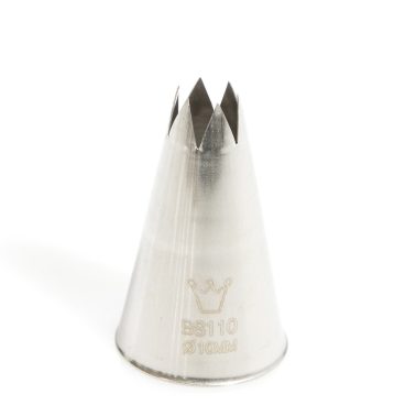 Bocchetta decorativa foro stella D.10 mm Inox (BS 110) Martellato