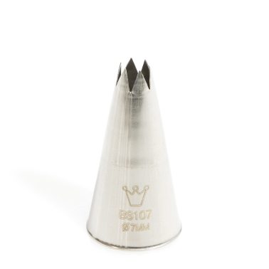 Bocchetta decorativa Foro stella D.7 mm (BS 107) Martellato