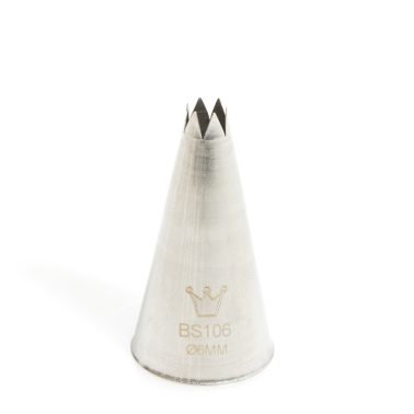 Bocchetta decorativa Foro stella D.6 mm (BS 106) Martellato