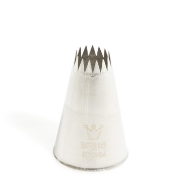 Bocchetta decorative stella 15 punte D.13 mm Inox (BF 316) Martellato