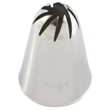 Bocchetta decorative foro Fiore D.20 mm Inox (BR 332) Martellato