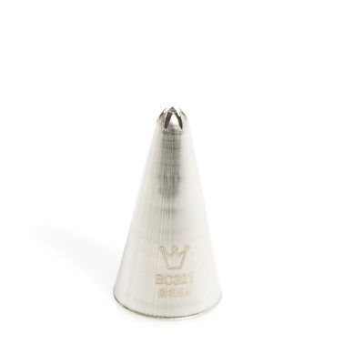 Bocchetta decorative stella a punta chiusa (mod.bc 321)d.3 mm inox martellato