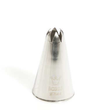 Bocchetta decorative stella a punta chiusa (mod.BC 325) D.7 mm Inox Martellato