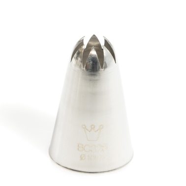 Bocchetta decorative stella a punta chiusa (Mod:BC 328) D.10 mm Inox Martellato