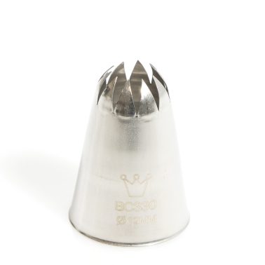 Bocchetta decorative stella punta chiusa Mod:BC 330 D.12 mm Inox Martellato