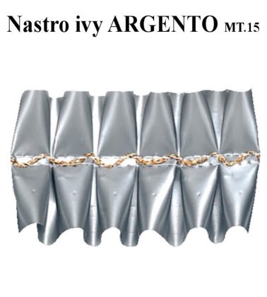 Nastro girotorta ivy ARGENTO mt.15 wfd
