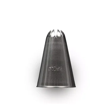 Bocchetta decorative stella punta chiusa Mod:BC 330 D.12 mm Inox Martellato