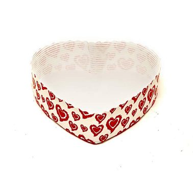Stampo Cuore forma cottura g.100 Bianco e Rosso (pz.10) Novaservice