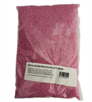 Cristalli di zucchero Rosa perlati kg.1 Boccia