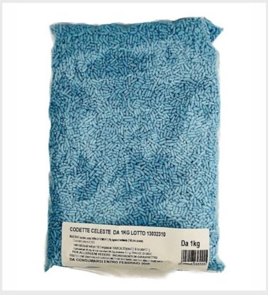 Codetta di zucchero Celeste kg.1 Boccia