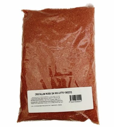 Cristalli di zucchero Rosso kg.1 Boccia