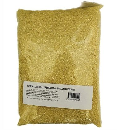 Cristalli di zucchero Gialli perlati kg.1 Boccia