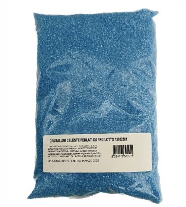 Cristalli di zucchero Celeste perlati kg.1 Boccia