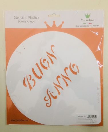 Stencil per torte Buon anno (mask 32) Martellato