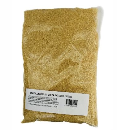 Cristalli di zucchero Oro perlati kg.1 Boccia