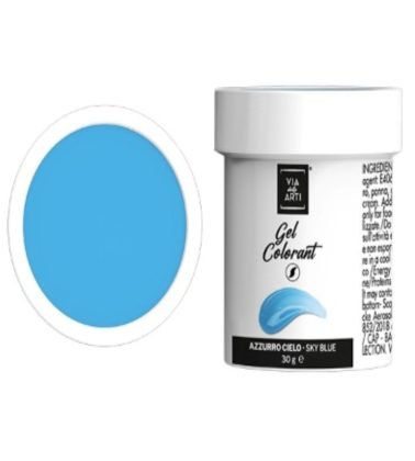 Colorante gel Azzurro cielo gr.30 (glutenfree) Volcke