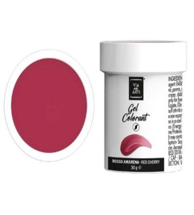 Colorante gel Rosso amarena gr.30 (glutenfree) Volcke