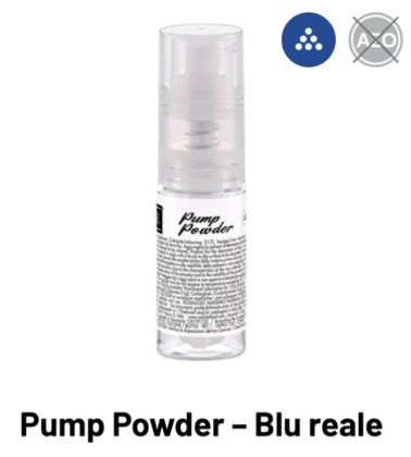 Colorante Pump-powder Blu reale spray alimentare gr.10 Volcke