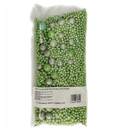 Festival palline verdi perlate gr.500 Boccia