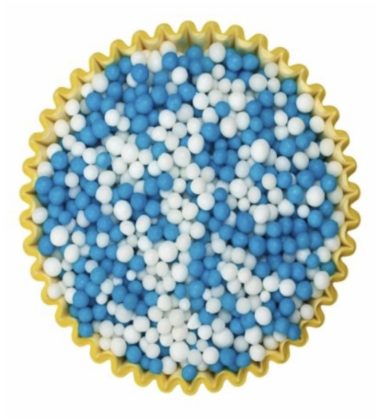 Decorazione celeste/bianco mompariglia gr.500 Diamanti