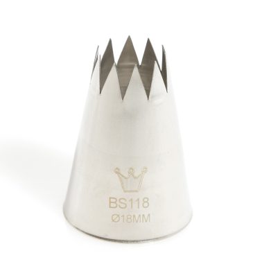 Bocchetta decorativa Foro stella D.18 mm (BS 118) Martellato