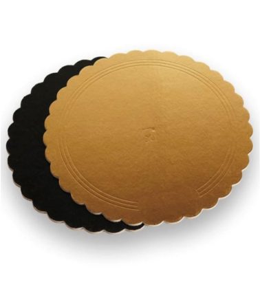 Piatti ala oro/nero cm.34 merlettato kg.10 Novaservice