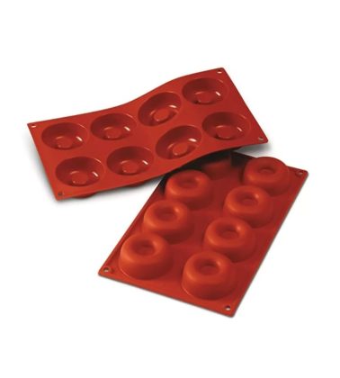 Stampo silicone savarin medio 8 forme 65 x H21 mm (cod: SF011) Silikomart