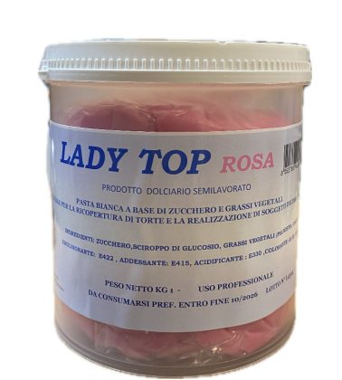 Pasta di zucchero Rosa Lady Top kg.1 Dulcistar