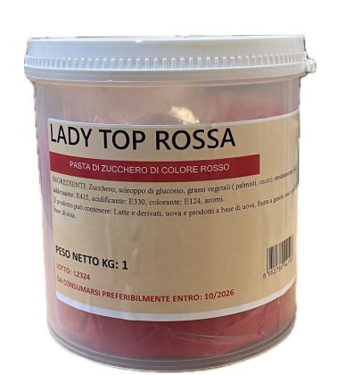 Pasta di zucchero Rossa Lady Top kg.1 Dulcistar