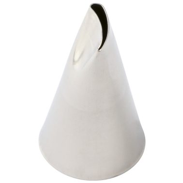 Bocchetta decorative petalo arrotondato 25 H 44 mm Inox (BX 0120) Martellato