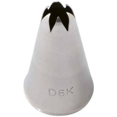 Bocchetta decorative Foro Fiore a 6 Punte D.10 mm Inox (BS 0D6K) Martellato