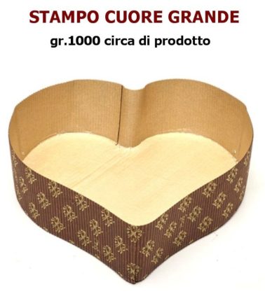 Stampo cuore in carta microonde 1000 gr (40 pz) Novaservice