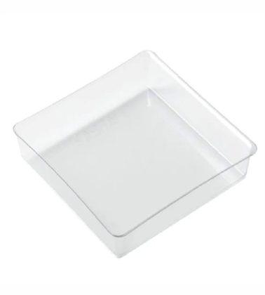 Pirottino quadrato pet trasparente 4,6x4,6xH0,80mm pz.200 Alcas