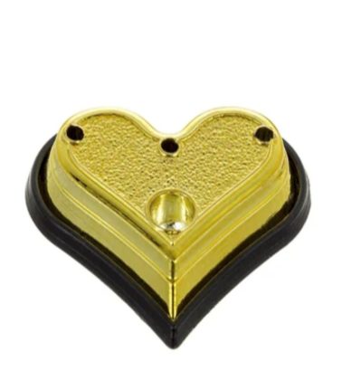 Basi cuore oro (cartone 10 buste da pz.10) Alcas