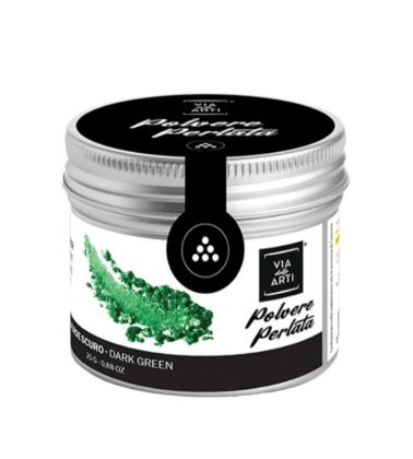 Colorante in polvere Perlato Verde scuro gr.25 Volcke