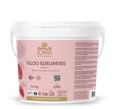 Cioccolato bianca Igloo Edelweiss 51% kg.3,500 Icam