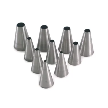 Bocchetta BS 10T foro tondo miste pz.10 inox martellato