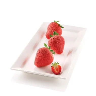 Stampo in silicone fragole e panna 3D 6 forme 59H61mm SILIKOMART